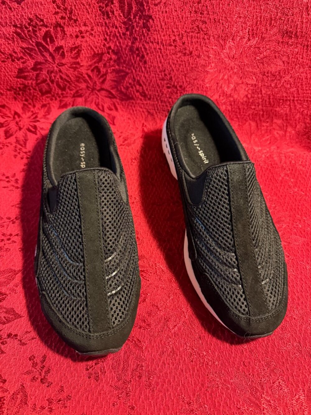 Easy Spirit Black Women's TravelTime Slip on Walking Mules Sz 9